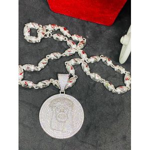 Silver NBA YoungBoy 4KT Pendant 18 20 UAE