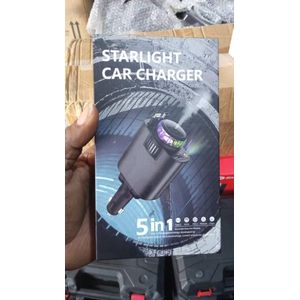 5-in-1 Starlight Car Charger – Fast Charging & Multi-Function Car Accessory