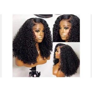 Super soft budget pixie curl wig T frontal natural color 14 inches