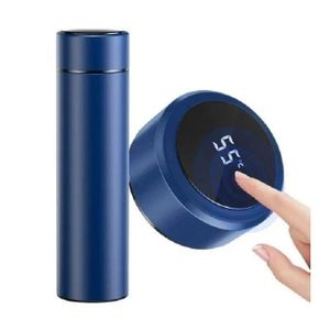 Portable Vacuum Flask With Digital Temperature Display - Blue