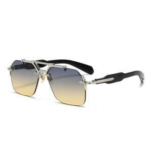 Men's Aviator Sunglasses, Silver Frame with UV400 Gradient Lenses