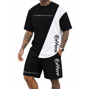 White Happy Mens up and down short