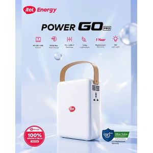 itel  Power Go Pro 100,000mAh 320Wh 200W AC + DC 133W Portable Power Station, LiFePO4 IESS-320ACT
