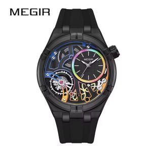 Megir  Original Quality & Multi Function Black Chronograph Wristwatch For Classy Men