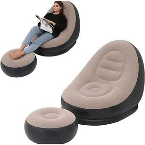 Inflatable Relaxing Sofa Chair + Foot Rest + Manual Pump