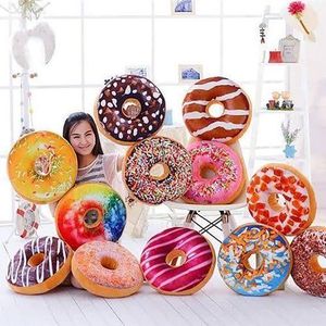 DOUGHNUT PLUSH THROW PILLOW (MIXED COLOURS)