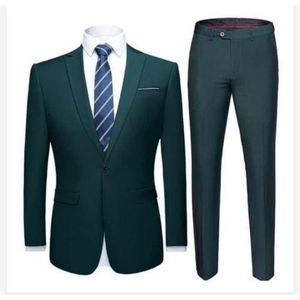 Men’s Slim Fit Suit Corporate Suit- Dark Green