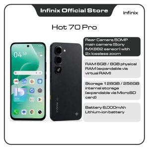 Infinix Hot 70 Pro, 6.78", 120Hz IPS Display, MediaTek Dimensity 7100 5G, 7000mAh Battery With Fast-Charging Capabilities, 128gb Rom 6gb Ram, Night Pulse