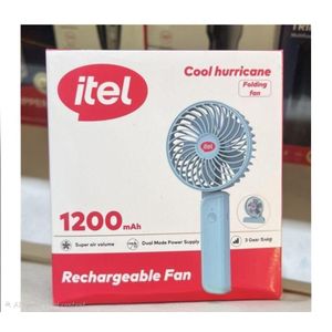 itel  Cool Hurricane 1200mAh Rechargeable Fan Portable Foldable Hand-held Rechargeable Fan Super Air Volume Fan IFR-H301