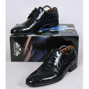 Men’s Texture Lace-Up Dress Shoes – BLACK