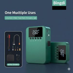 Car Jump Starter, Air Inflator, Power Bank, Emergency Lighting with high powered Lithium battery