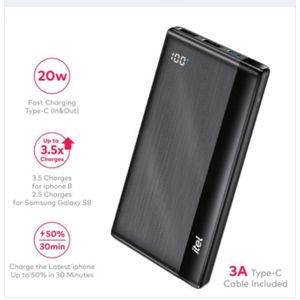 itel Powerpulse 1 20000mAh 20w Type-C Output Fast Charge Power Bank