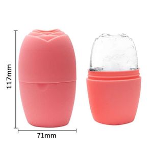 Silicone Reusable Ice Face Roller – Cooling Facial Massage Tool... Pink 