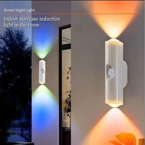 (3Pcs) LED Wall Light with Motion Sensor RGB Color Changing Indoor Night Lamp for Bedroom, Living Room