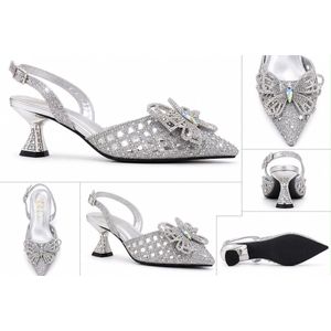 Bridal crystal heel