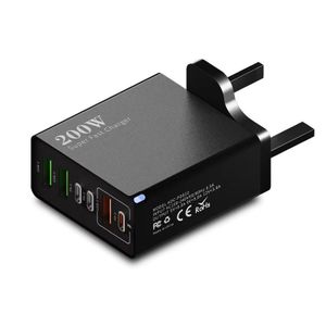 XY XY Brand 200W GaN Multi-Port Charger, 3USB-A & 3USB-C, Full Protocol Super Fast Charging for Phones, Desktop Charging Station,Compatible with iPhone, Huawei, Xiaomi, Redmi, Tecno, Infinix, itel & more brands.