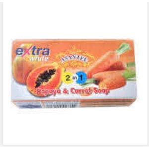 Asantee 6pcs 2 In 1Papaya And Carrot Herbal Lightening Bar Soap///