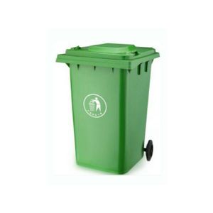 240 Litre Pitmann Plastic Waste Bin - Green