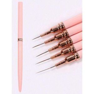 5-Piece Brush Set Slim e Stripe UV Gel Painting Design Pen Professional Tools For Home Diy And Nail