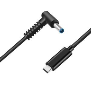 TYPE-C to H P PD 100W (18.5V–20V) Charging Cable for H P. & Dell Laptops – Blue Pin (tiny mouth)