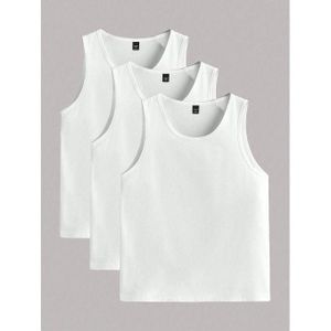 Smart 3-In-1 Men’s Underwear Singlets For Unisex-White