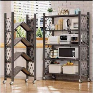 Foldable Multifunctional Kitchen Shelf Rack