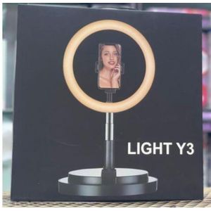 LIGHT Y3 10 Inch LED Ring Light - Desk Ring Light with Tripod Stand, Phone Holder, 3 Light Modes for TikTok YouTube Makeup