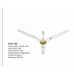 Duravolt 56" Inches Long Blade Ceiling Fan - White DCF-56