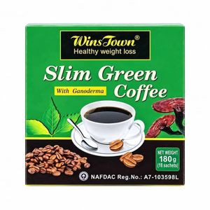 Winstown Slim Green Coffee with Ganoderma, 180g / 18 Sachets (NAFDAC A7-103598L)