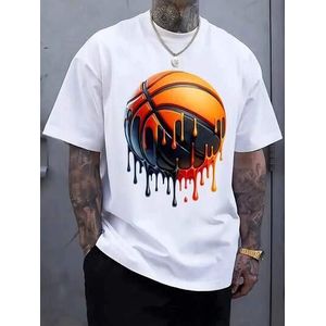 QUALITY COTTON ROUND NECK WHITE POLO T-SHIRT WITH DESIGN 
