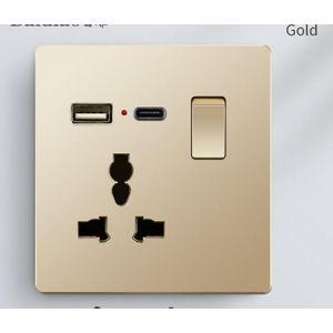 Wall Socket 13A with USB + Type-C Ports (5V 3.1A) –Sleek Plastic Design 13A Socket Wall Socket Power Outlet