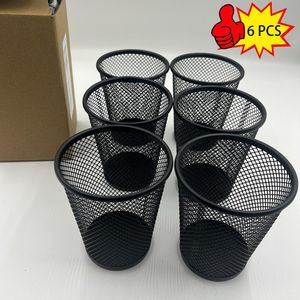 6PCS Thick Metal Pencil Holder Desktop Organizer Wholesale for School Office
