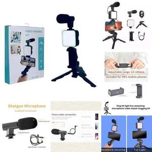Ay Smartphone Video Making Kit with Microphone, LED Light & Tripod for Live Streaming & TikTok