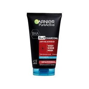 Garnier 3In1 Charcoal Anti Blackhead Wash Scrub Mask