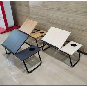 Foldable Adjustable Laptop Table with Cup Holder