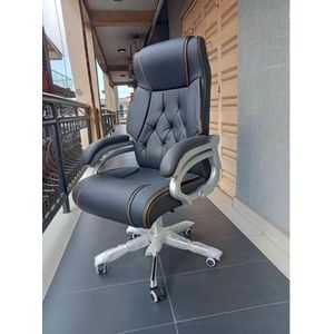 Modern Executive High Back Office Chair Leatherette Swivel Chair With Wheels And Padded Armrest 