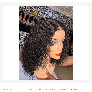 Middle Part Curly Hair Wig With Closure Natural Colour