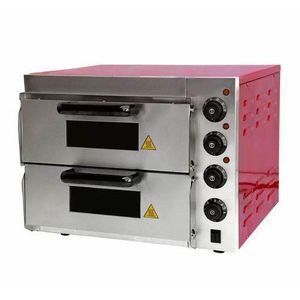 Double Deck Electric Pizza Oven- Red