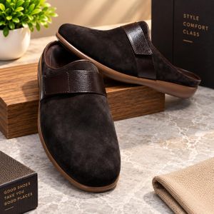 Premium Dark Brown Mule Loafers