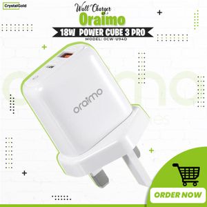 oraimo PowerCube 3 Pro Kit de chargeur de charge rapide 18 W avec câble  Micro USB