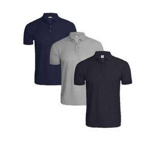 Quality Collar Neck Polo For Unisex-Black,Grey And Navy-Blue