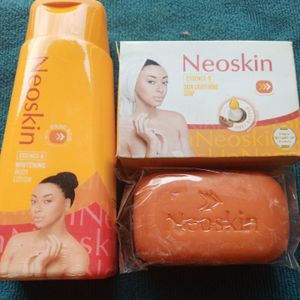 Neoskin body lotion and soap 