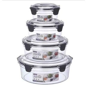 Acrylic Food Storage Container-4 Set Round Shape