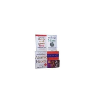  5 Best Selling Books: Psychology Of Money + Atomic Habit + Rich Dad Poor Dad + 48 Laws Of Power+ Think And Grow Rich 