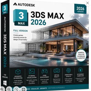 Auto desk 3DS MAX 2026 Full Version - Create games, stunning scenes for design virtual reality - (With Full Commercial 3yrs Network License)