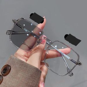 Unisex Photochromic Gray Glasses with Case
