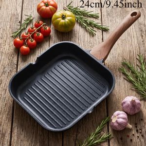 Clo Nonstick Grill Pan for Stovetops - Square Large Cooking Surface, Durable Aluminum Skillet with Pour Spouts, for Indoor & Outdoor Grilling, PFOA-Free, Perfect for Steak, Chicken, and Vegetables, Indoor Grilling Modern Kitchenware Durable Cookware