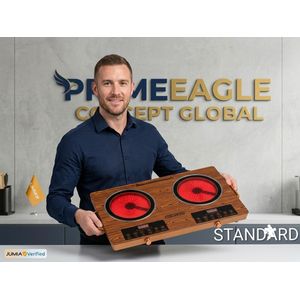 Premium Silver Crest Double Burner Infrared Electric Cooker 3500W + 3500W – Prepaid Meter Friendly - Primeeagle Concept Global®