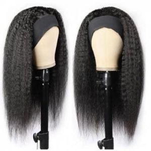 Kinky Straight Wig Wit Headband