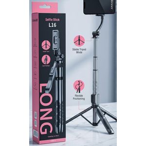 L16 Extendable Long Selfie Stick Tripod with Wireless Bluetooth Remote, 360° Balance Handle Stabilizer & Phone Holder